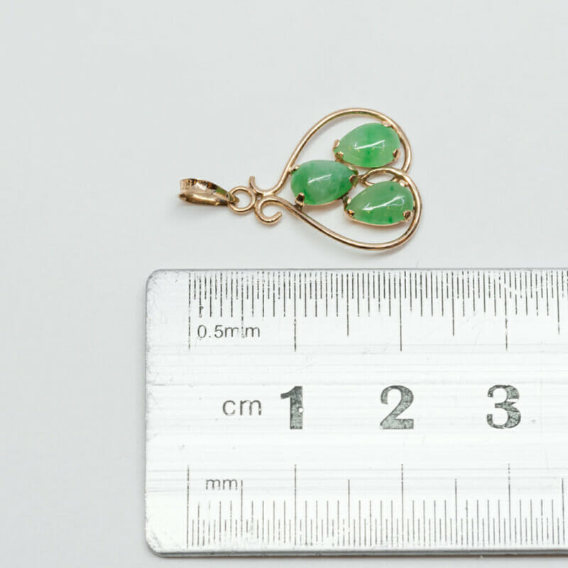 14ct Yellow Gold Jade Pendant #5703-9