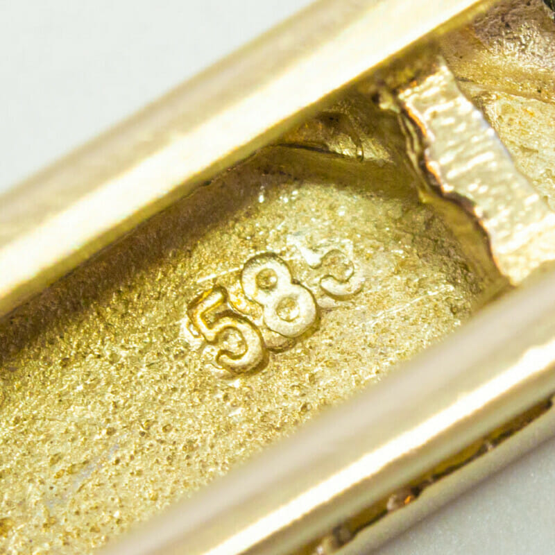 14ct Yellow Gold Diamond Bar Pendant #61039