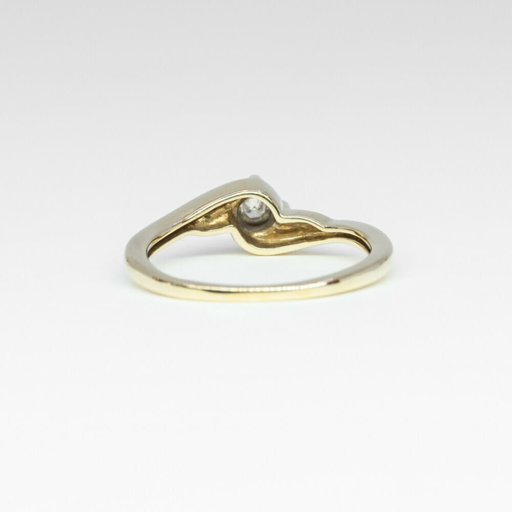 9ct Yellow Gold Diamond Solitaire Illusion Ring Size J #60757 9ct Yellow Gold Diamond Solitaire Illusion Ring Size J #60757 - Image 5