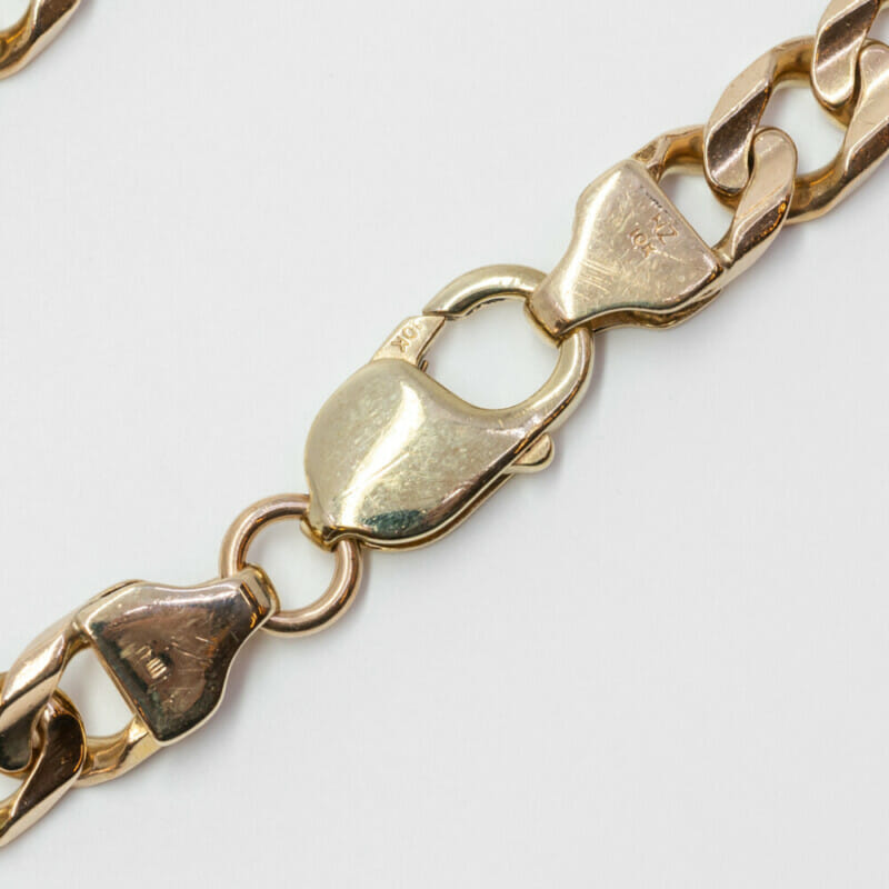 Heavy 10ct Yellow Gold Curb Link Bracelet 24.5cm #60854