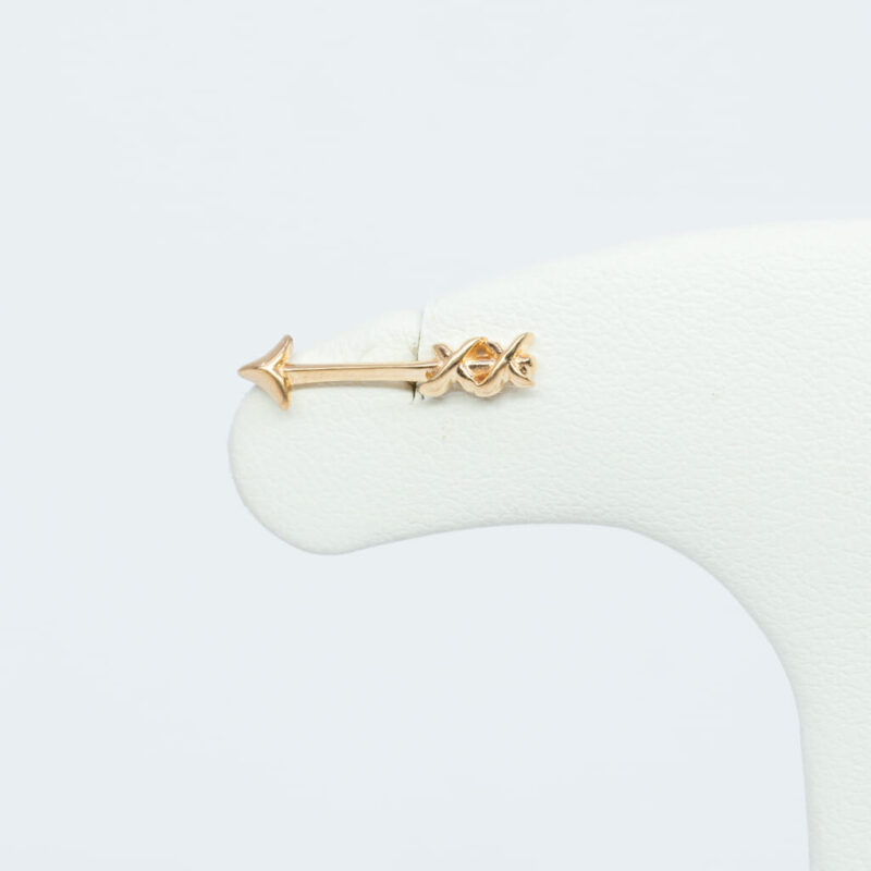 Single Tiffany & Co 18ct Yellow Gold Paloma Graffiti Arrow Earring #61296