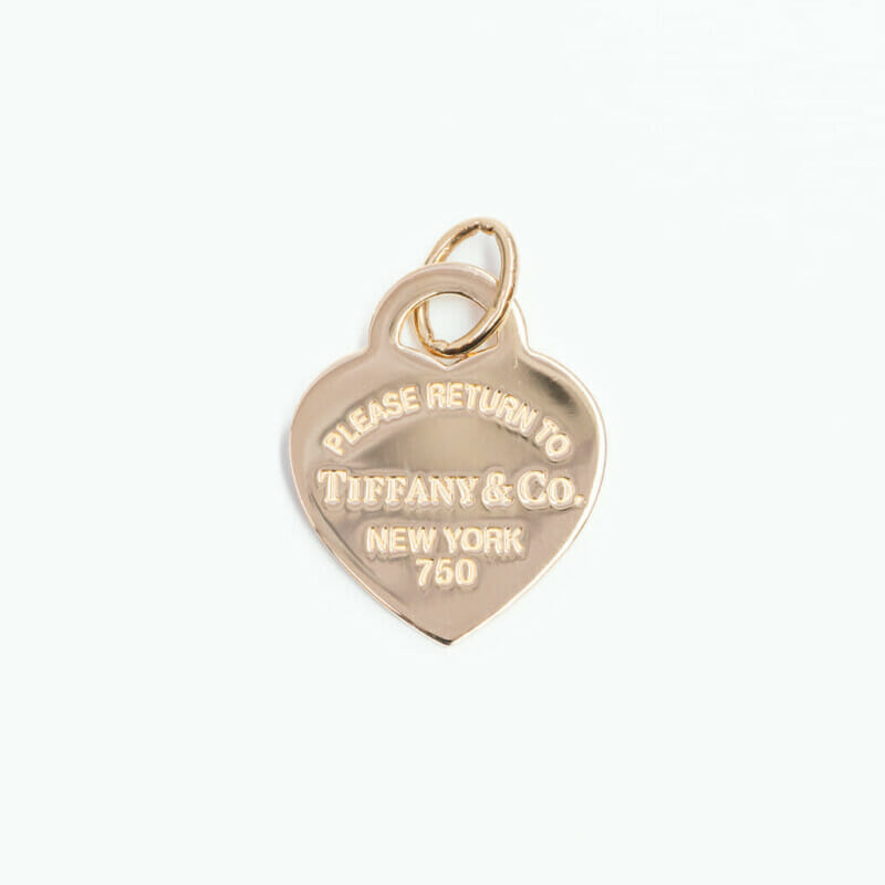 Tiffany & Co 18ct Yellow Gold Heart Tag Pendant #61292