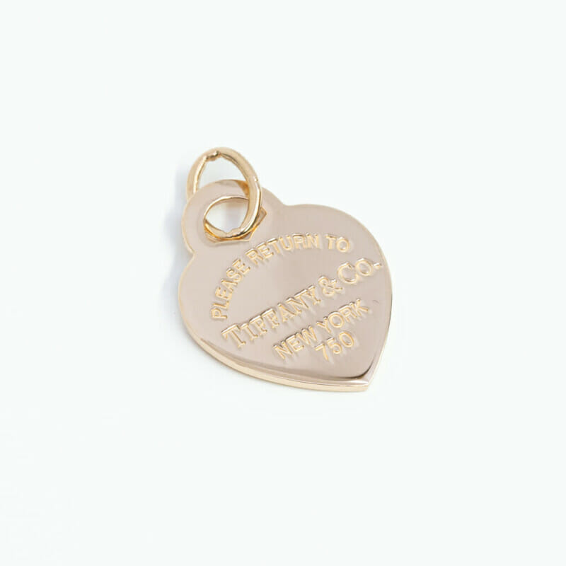 Tiffany & Co 18ct Yellow Gold Heart Tag Pendant #61292