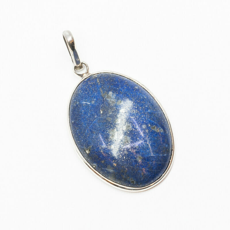 Sterling Silver Sodalite Blue Oval Pendant #61255-22