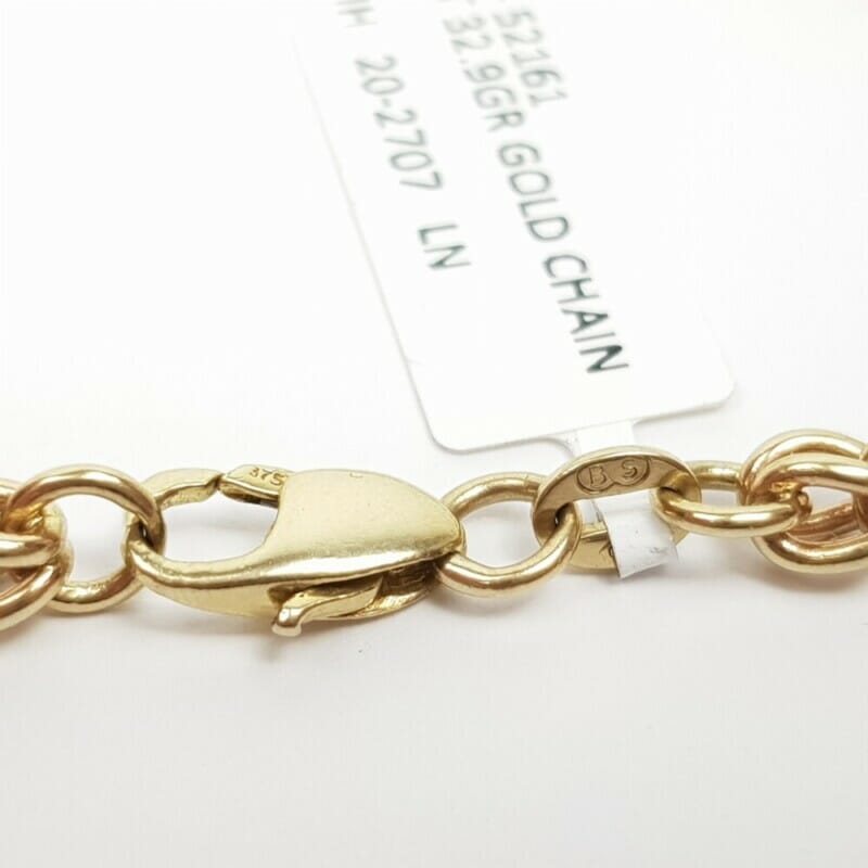 9ct Yellow Gold Cable Link Chain Necklace #52161