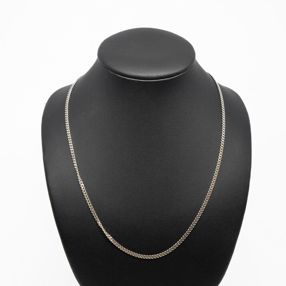 Sterling Silver Curb Link Necklace Chain 45cm #60981