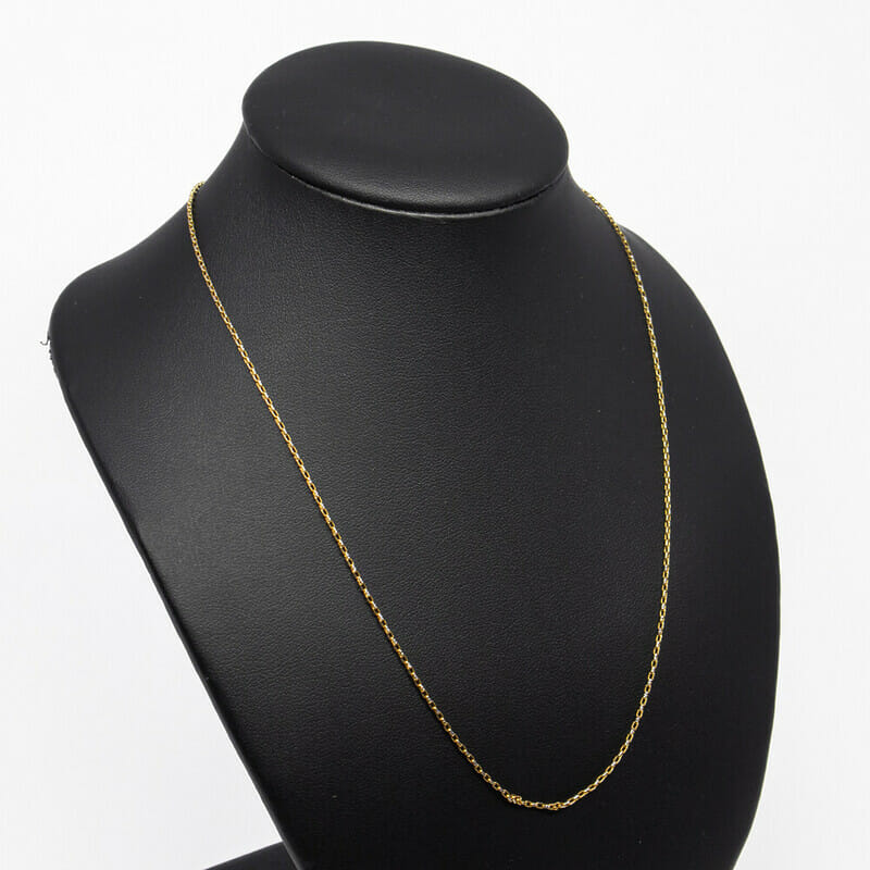 9ct Two Tone Gold Chain Necklace 45cm #14747