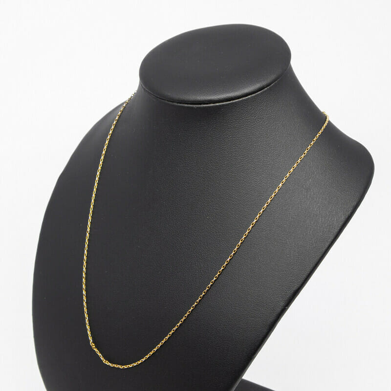 9ct Two Tone Gold Chain Necklace 45cm #14747