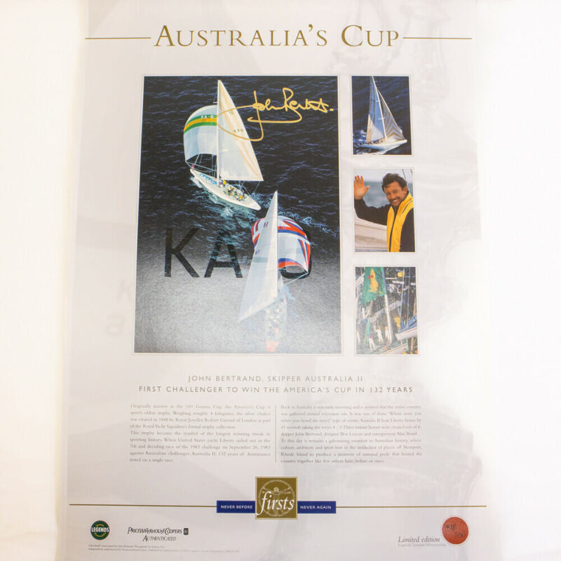 Australia's Cup John Bertrand Signed Limited Edition Print with COA #60764