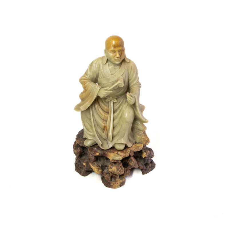 Soapstone Carving of Monk on a Stand A/F #53932