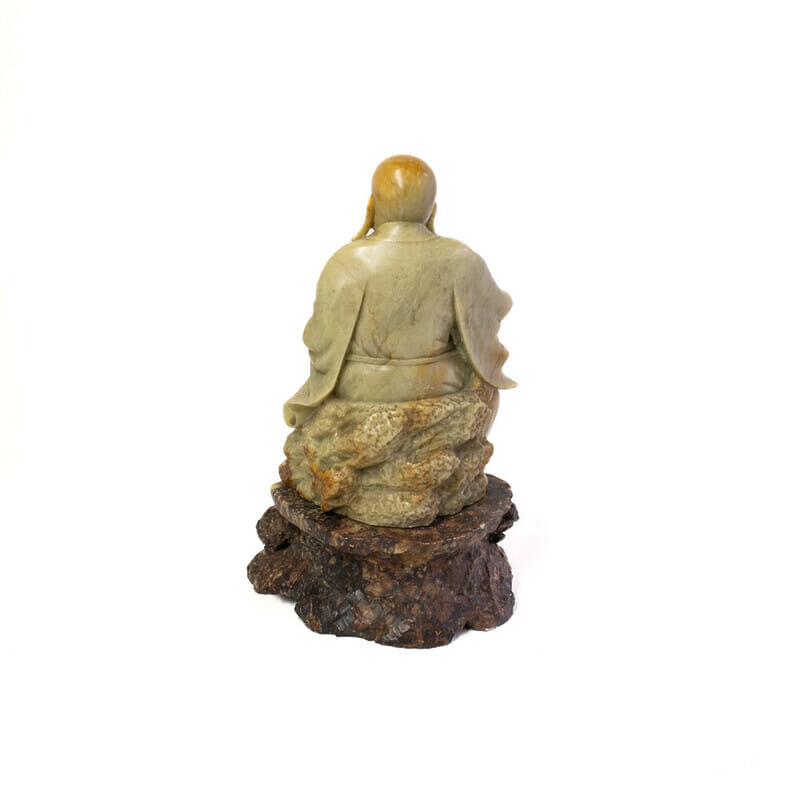 Soapstone Carving of Monk on a Stand A/F #53932