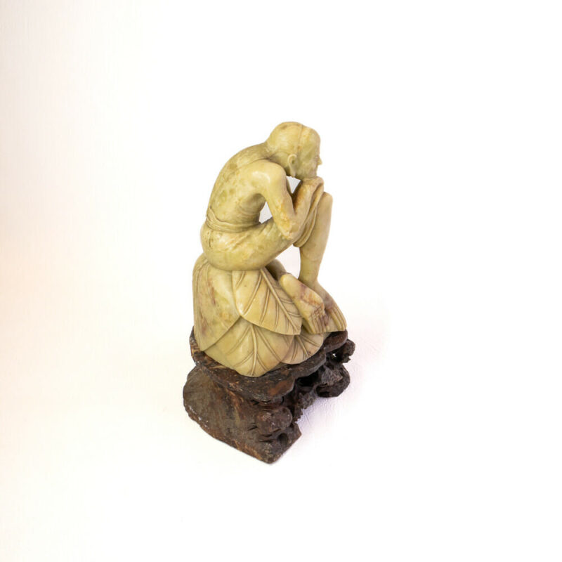 Soapstone Carving of Monk with Long Nails #53933