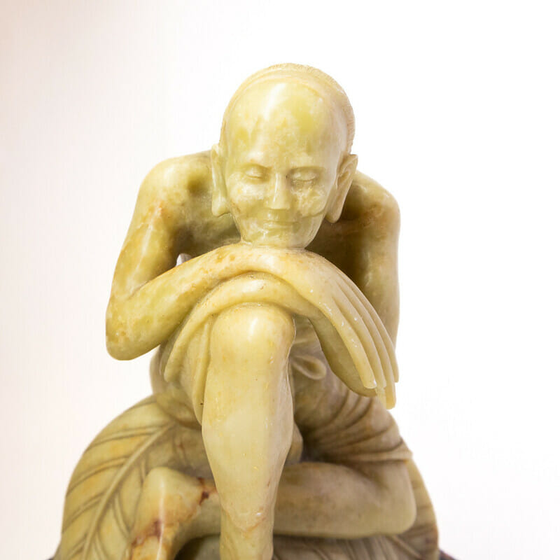 Soapstone Carving of Monk with Long Nails #53933