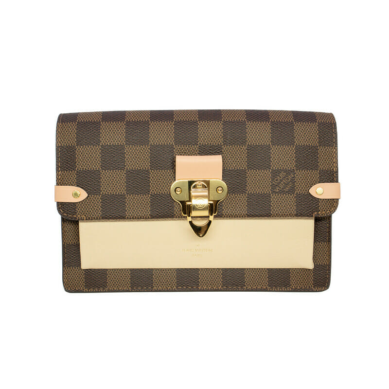 Louis Vuitton Vavin Chain Wallet Bag Creme Beige / Venus Pink N60237 + Receipt #61510