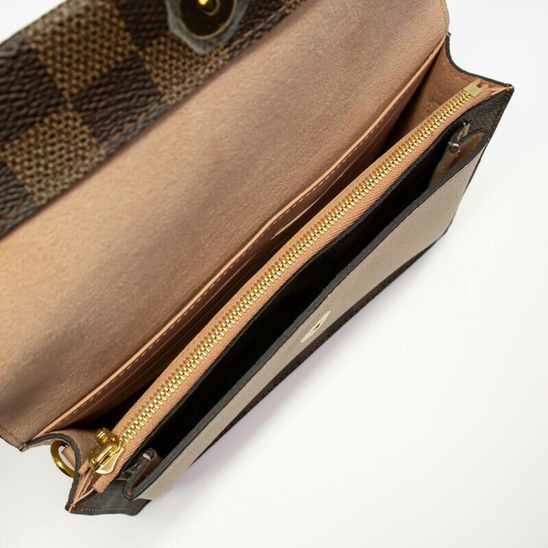 Louis Vuitton Vavin Chain Wallet Bag Creme Beige / Venus Pink N60237 + Receipt #61510