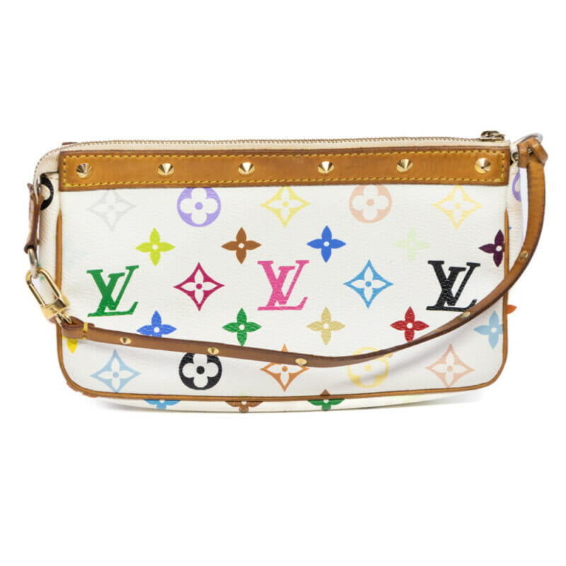Louis Vuitton White Monogram Multicolor Accessories Pochette Bag SL0063 + COA #61512