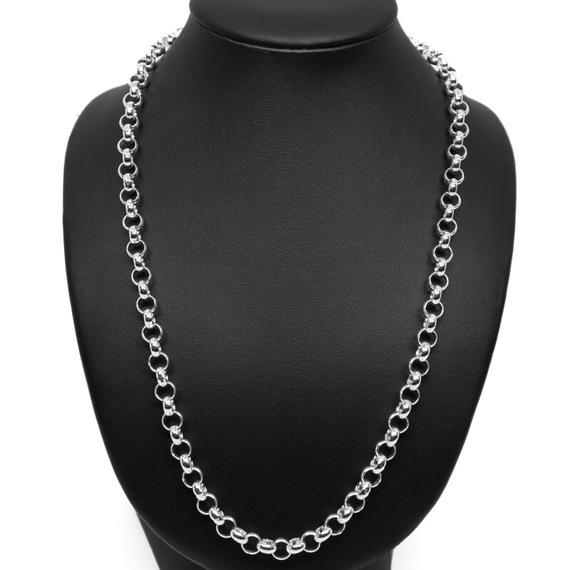 *New* Sterling Silver Belcher Wide Chain Necklace 50cm #61670