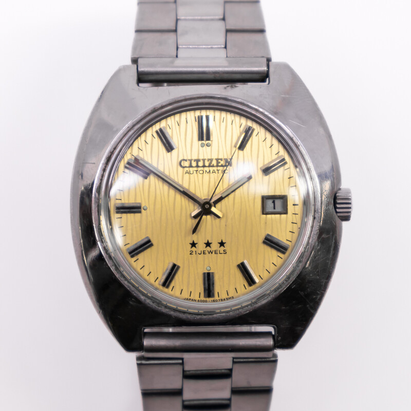 Vintage Citizen Three-Star Automatic 72-6176 21 Jewels Watch 37mm #2422