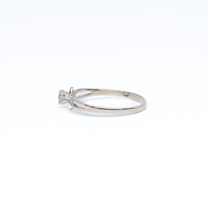 18ct White Gold Split Shank Diamond Solitaire Ring Size T 1/2 #61008