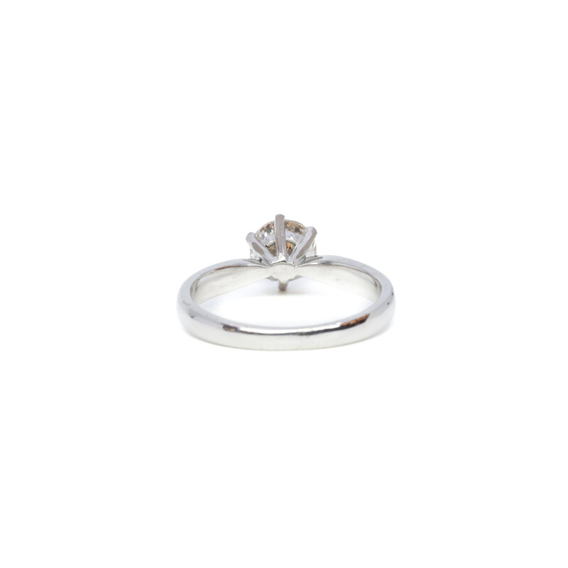 18ct White Gold 1.0CT TLB Diamond Solitaire Ring Size L Val $7500 #61637