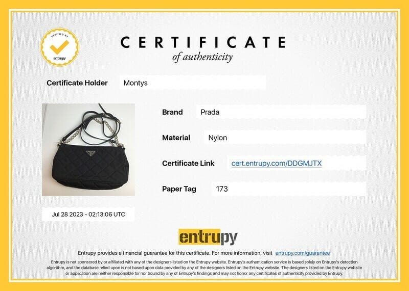 Prada Quilted Tessuto Nylon Chain Black Convertible Shoulder Bag 1BH026 + COA #60944