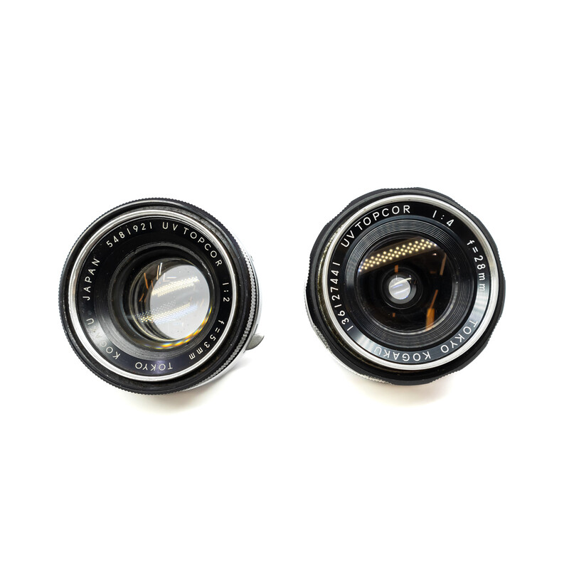 Topcor Tokyo Kogaku 1:4 28MM & 1:2 53MM UV pair of Lenses #61502