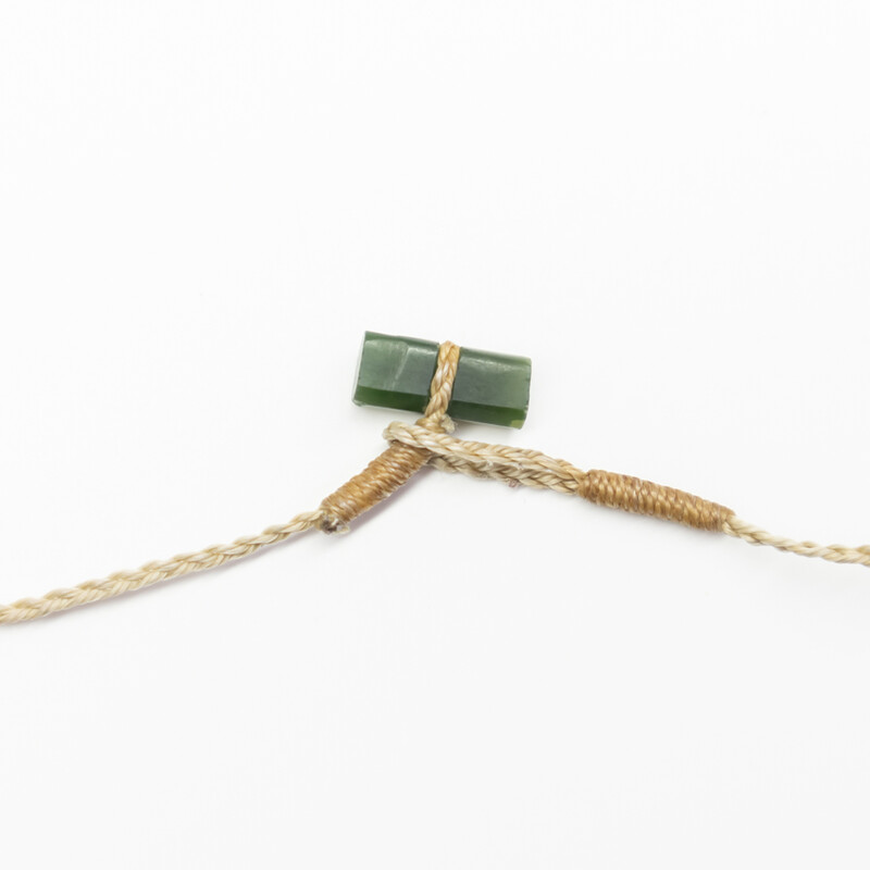 Greenstone Patu Pendant on String Necklace #61407
