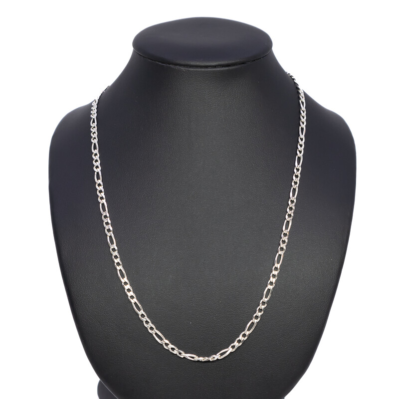 Sterling Silver Figaro Necklace Chain 70cm #61607