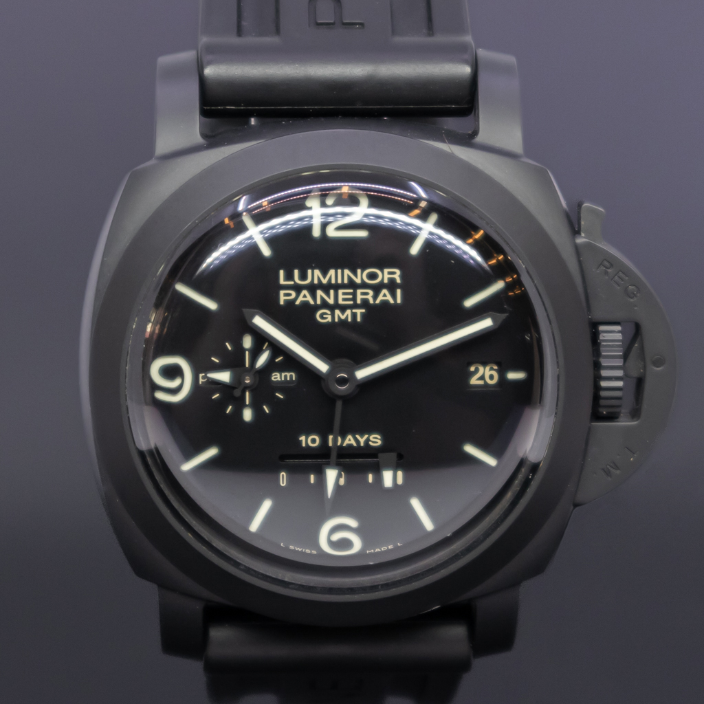 Panerai Luminor 1950 Ceramic 10 Day GMT Black Watch PAM00335 Full