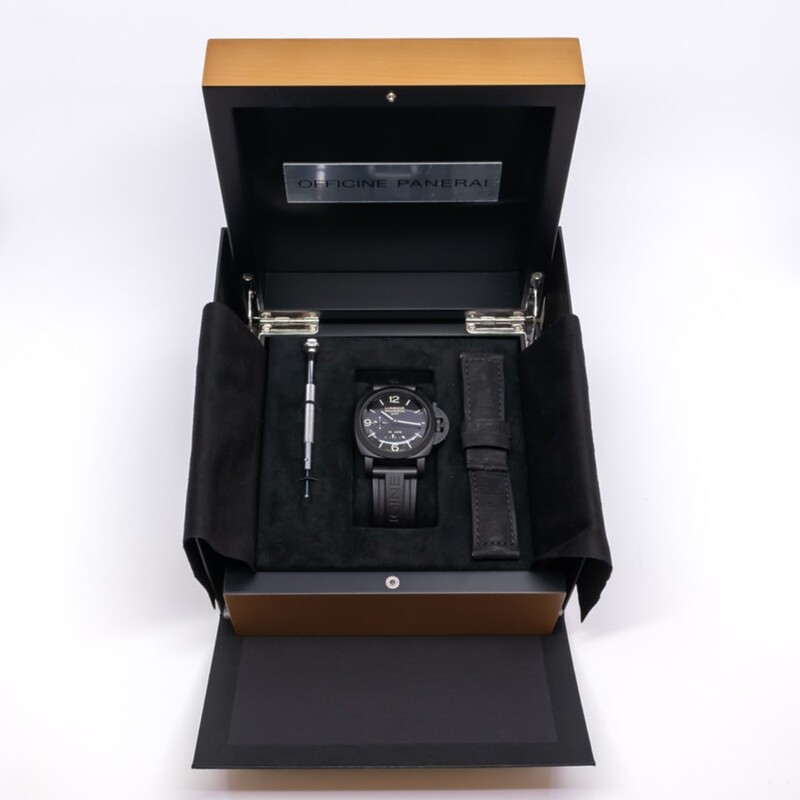 Panerai Luminor 1950 Ceramic 10 Day GMT Black Watch PAM00335 Full Set #61851