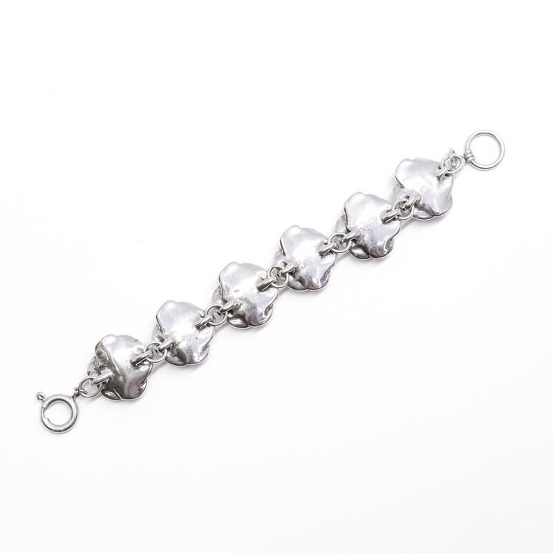 Sterling Silver Roses Bracelet 17.5cm #61600