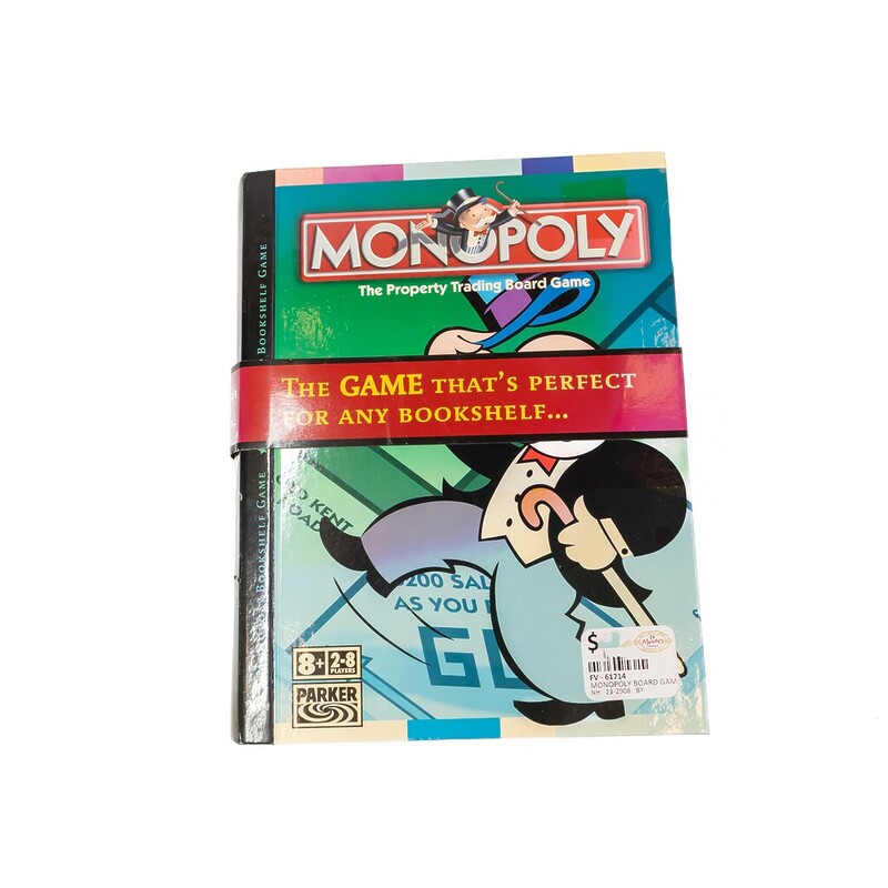 Monopoly Bookshelf Edition Board Game 2006 Parker Brothers *Never Used* #61716