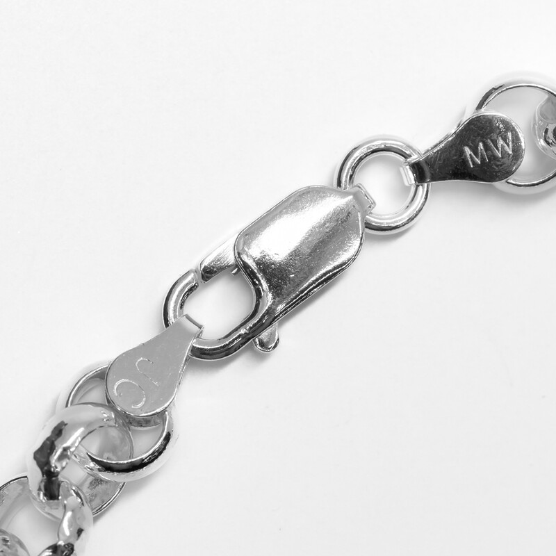 *New* Sterling Silver Round Belcher Bracelet 19cm #61665 #61665