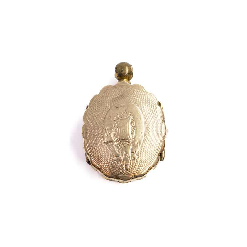 Vintage Gold Plated Double Locket Pendant #60464