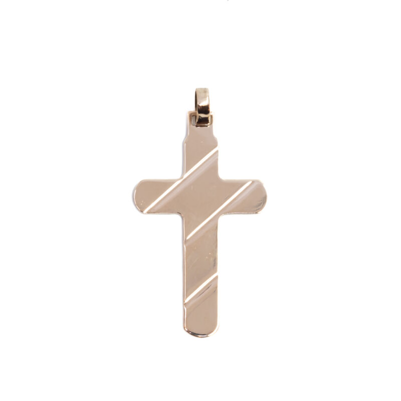 9ct Yellow Gold Cross Pendant Italy #60779