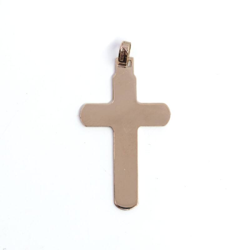 9ct Yellow Gold Cross Pendant Italy #60779