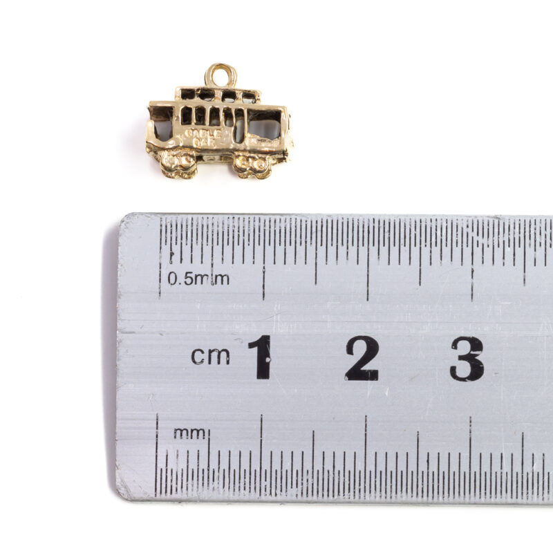 14ct Yellow Gold Cable Car / Tram Charm #58947-4