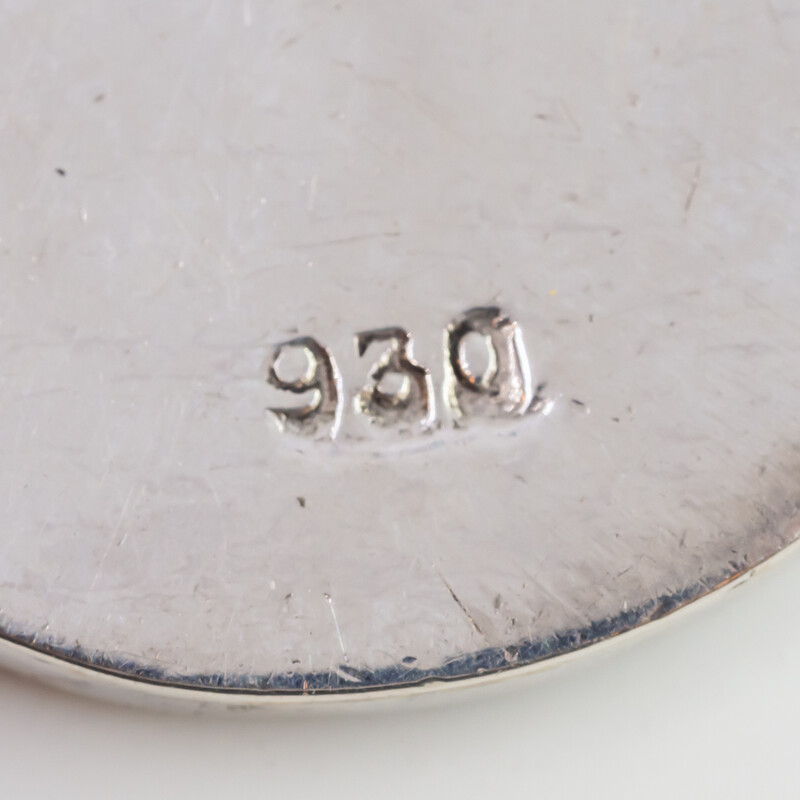 Vintage Silver Round Pendant 930 #61255-21