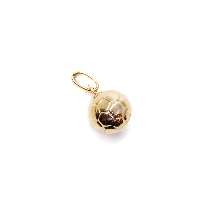 9ct Yellow Gold Soccer Football Pendant / Charm #60990-1