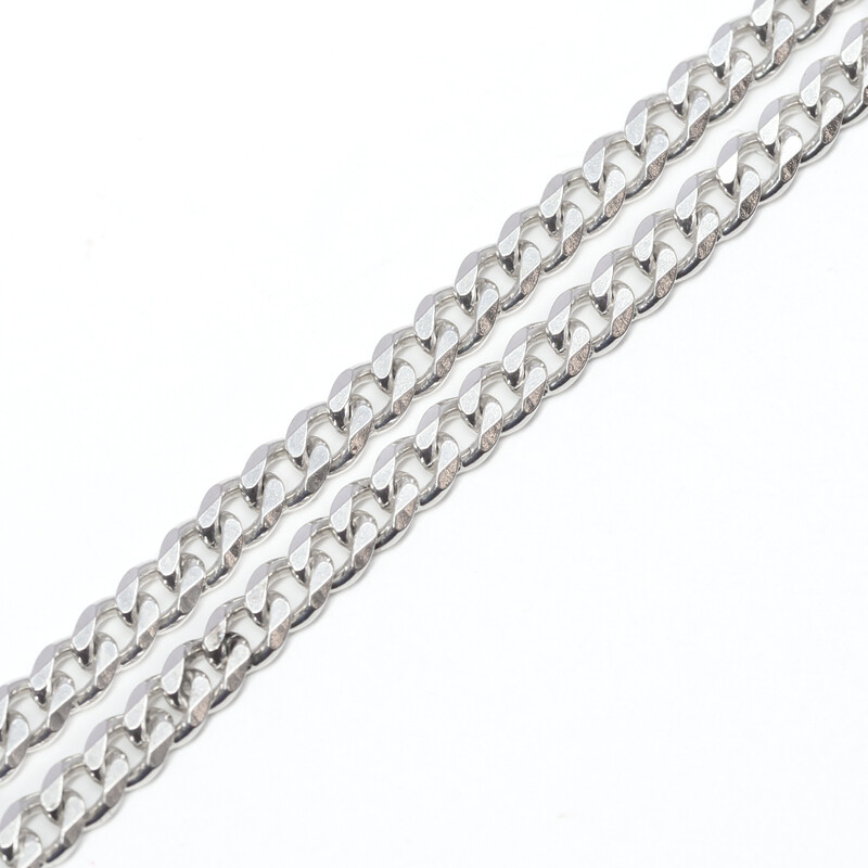 Sterling Silver Curb Link Necklace 60cm #61610