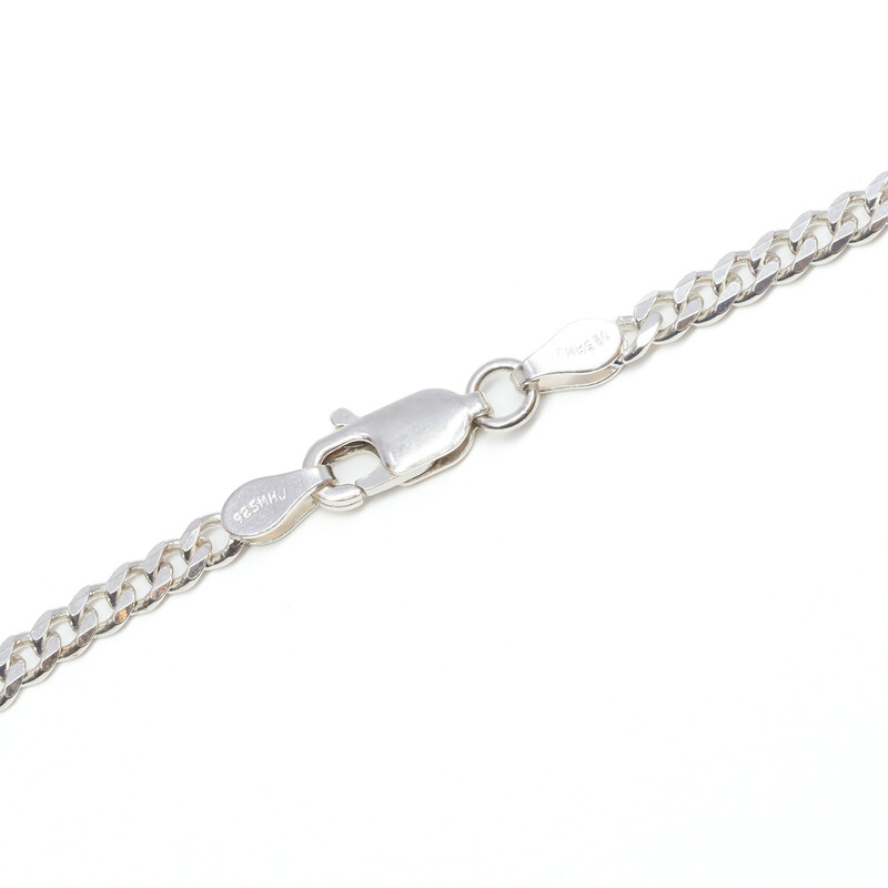 Sterling Silver Curb Link Necklace 60cm #61610