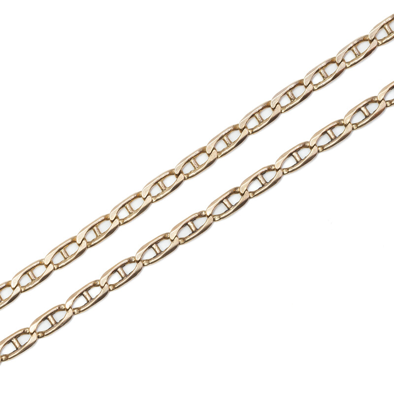 9ct Yellow Gold Anchor Chain Necklace 76cm #60768