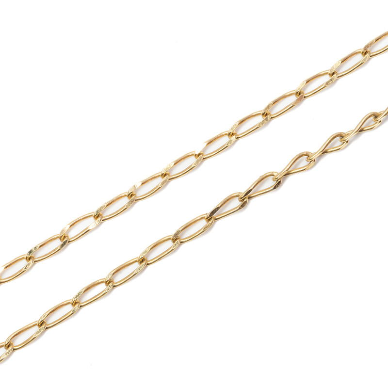 9ct Yellow Gold Fine Curb Link Necklace Chain 40cm #60990