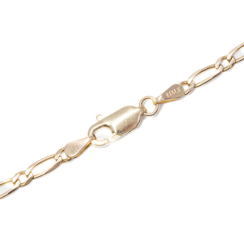 9ct Yellow Gold 1&1 Figaro Anklet 24.5cm #61570