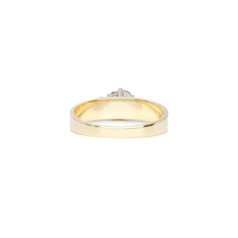 Vintage 18ct Yellow Gold Diamond Ring Size N #61866