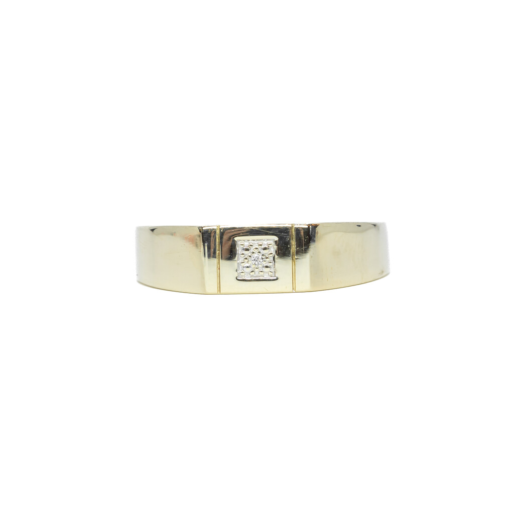 9ct Yellow Gold Men's Diamond Ring Size V 1/2 #58671 9ct Yellow Gold Men's Diamond Ring Size V 1/2 #58671