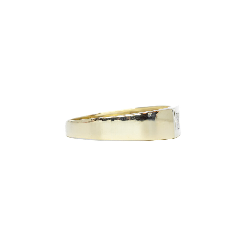 9ct Yellow Gold Men's Diamond Ring Size V 1/2 #58671 9ct Yellow Gold Men's Diamond Ring Size V 1/2 #58671 - Image 7