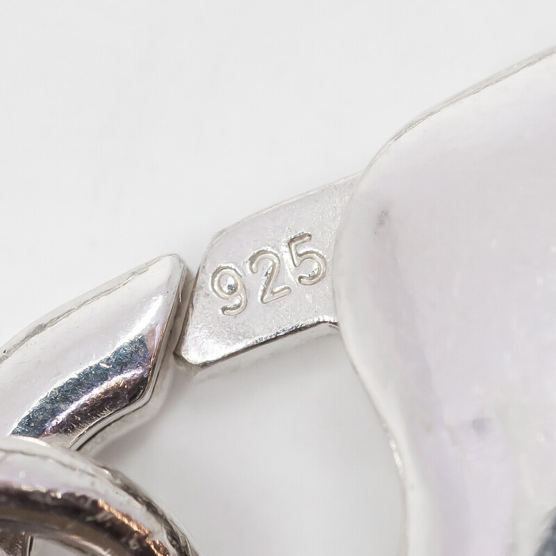 Heavy Sterling Silver Curb Link Bracelet 23cm 63.6 grams #62062