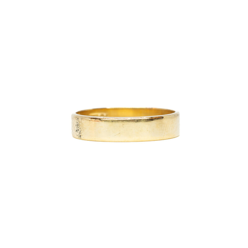 18ct Yellow Gold Plain Band Ring Size K #61858
