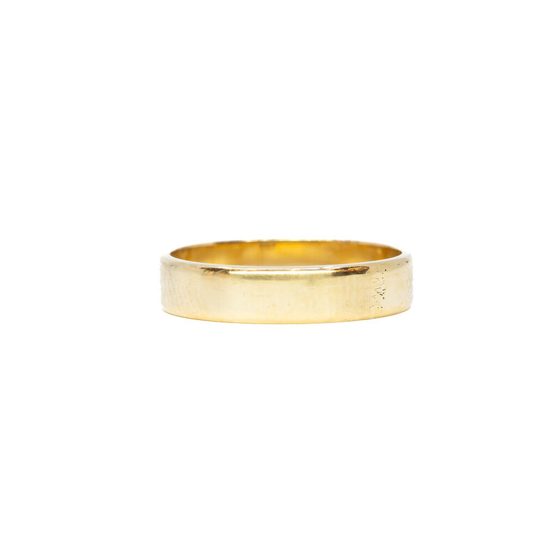 18ct Yellow Gold Plain Band Ring Size K #61858